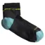 Wide Open Women's Single Stripe Quarter Socks in Charcoal