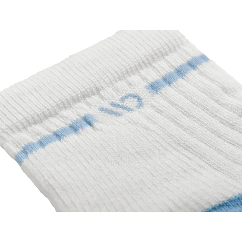 Wide Open Women's Single Stripe Quarter Socks in White-1