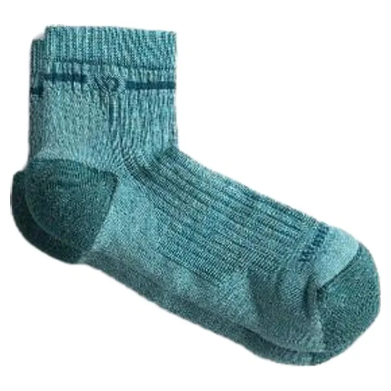 Wide Open Women's Single Stripe MW Quarter Sock in Light Teal