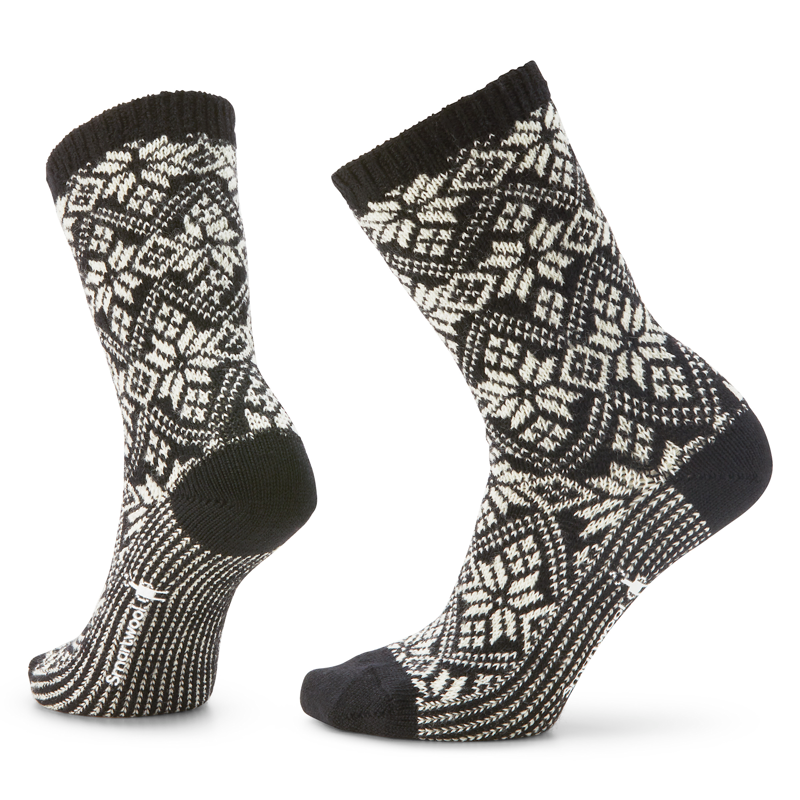 Smartwool Everyday Cozy Traditional Snowflake Crew in Black
