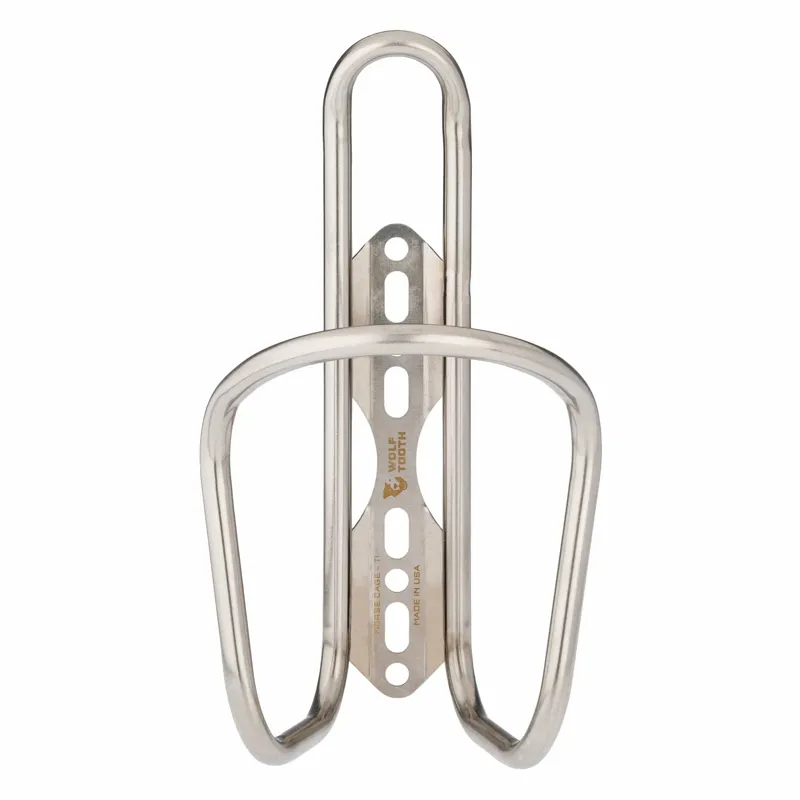 Wolf Tooth Morse Cage Ti Silver Bottle Cage-1