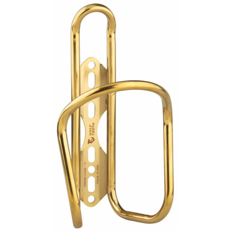 Wolf Tooth Morse Ti Gold Bottle Cage