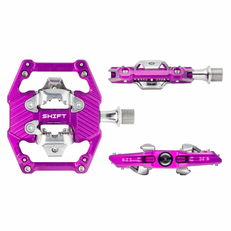 Wolf Tooth Shift Gravity Clipless Pedal in Ultraviolet Purple-3