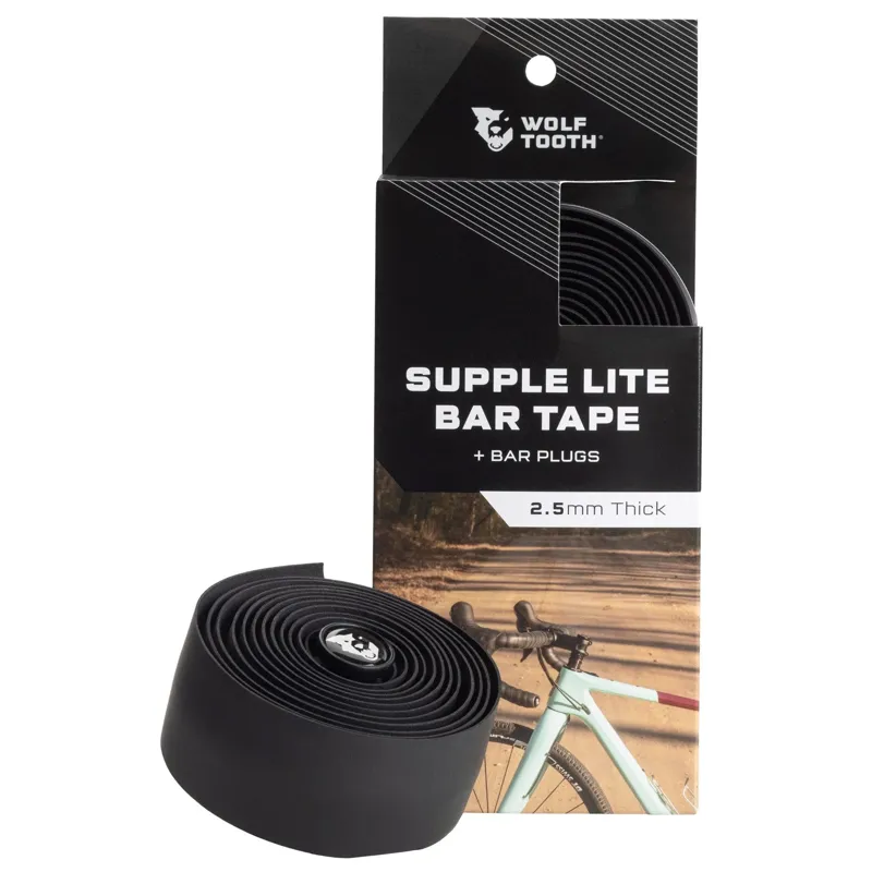 Wolf Tooth Supple Lite Bar Tape in Black-1