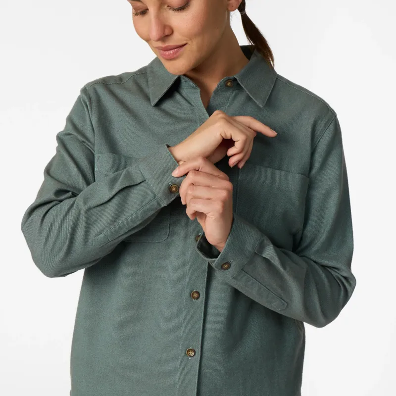Royal Robbins Women's Lieback Button-Up L/S Shirt in Mineral Heather-5
