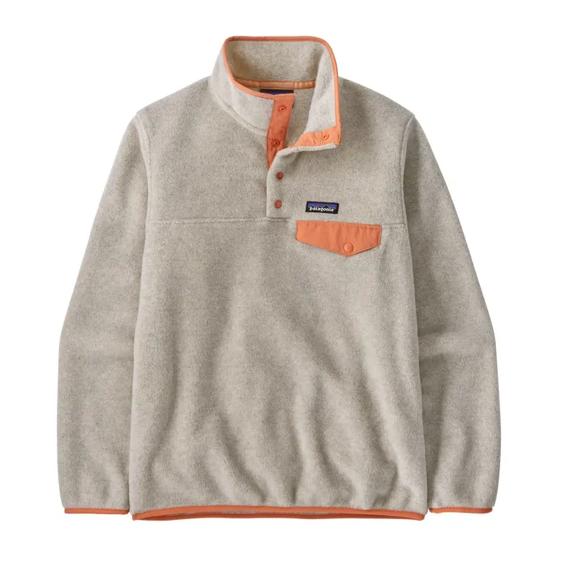 Patagonia Womens' Lightweight Synchilla Snap-T Pullover in Oatmeal