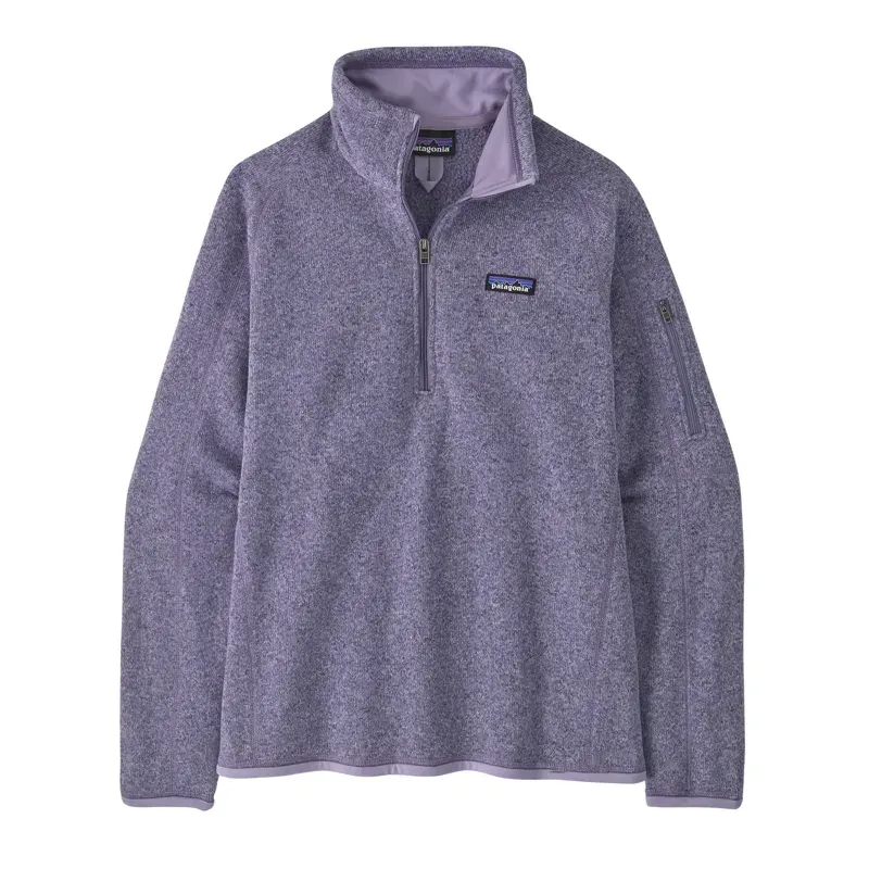 Patagonia Women's Better Sweater 1/4 Zip Fleece in Concrete Purple