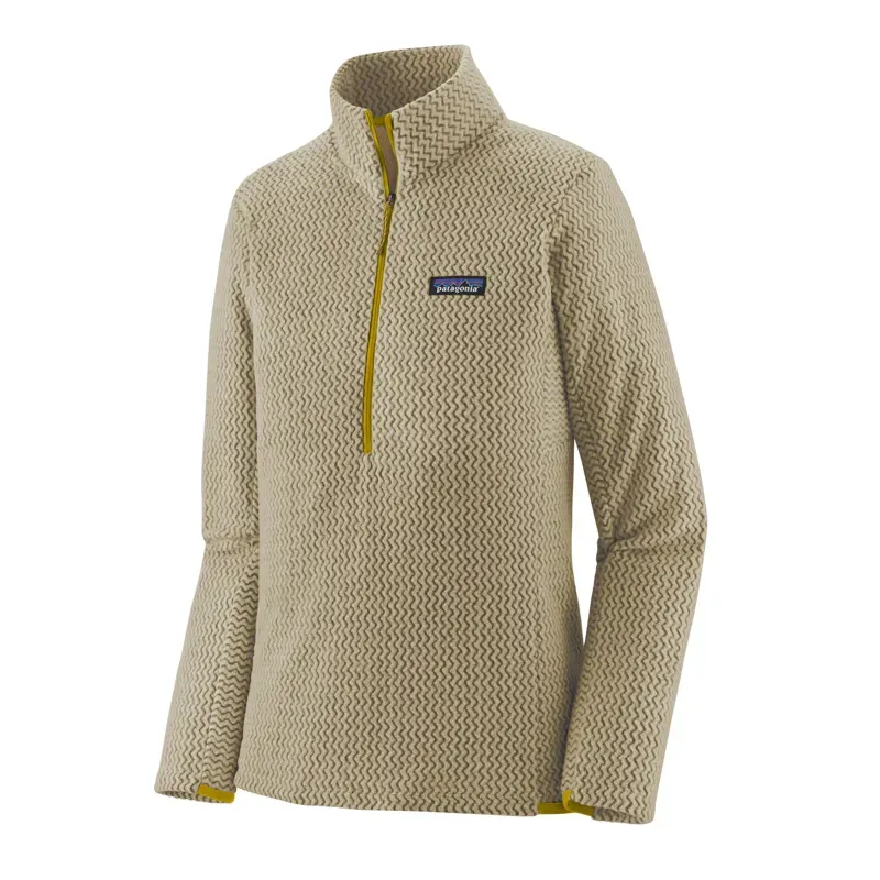Patagonia Womens' R1 Air Zip-Neck Fleece Pullover in Buttercup Yellow
