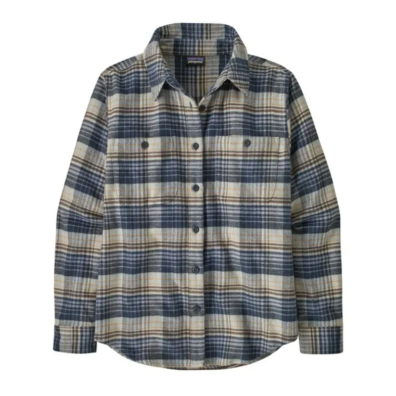 Patagonia Women's Fjord Flannel Shirt in River Plaid: Barnacle Blue