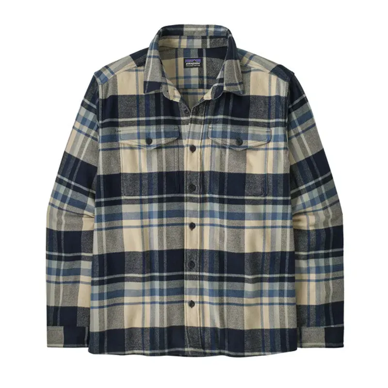 Patagonia Fjord Flannel Shirt in Hibernate: Sunken Blue
