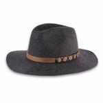 Soho Wide Brim Hat: CHARCOAL