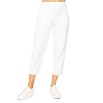River Wash Terry Crop Pant: WHITE