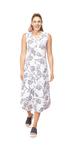 Stamped Sl Seamed Dress: WHITE