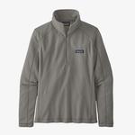 PATAGONIA WOMEN'S MICRO D 1/4 ZIP-UP FLEECE: FEA_FEATHER_GRY