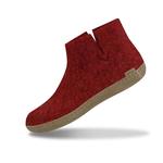 GLERUPS WOOL BOOT LEATHER SOLE: RED