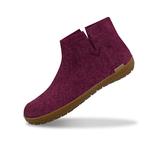 GLERUPS WOOL BOOT RUBBER SOLE: CRANBERRY