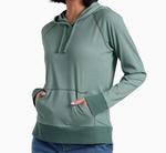 Wms Stria Pullover Hoody: AGAVE
