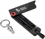 6-bit Hex Wrench Multi-tool With Keyring: RED
